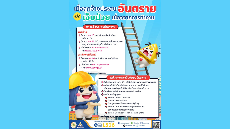 เมื่อลูกจ้างประสบอันตรายหรือเจ็บป่วย เนื่องจากการทำงานต้องทำอย่างไร ?