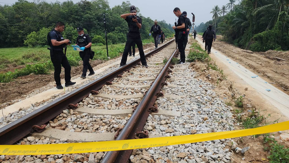 รฟท. เร่งตรวจสอบเหตุระเบิดทางรถไฟ มะรือโบ–ตันหยงมัส เตรียมซ่อมแซมทันทีหลัง EOD ยืนยันความปลอดภัย