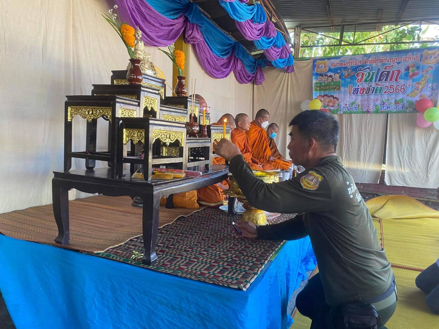 กาฬสินธุ์อิ่มบุญกู้ภัยทำบุญอุทิศส่วนกุศลผู้ล่วงลับ 