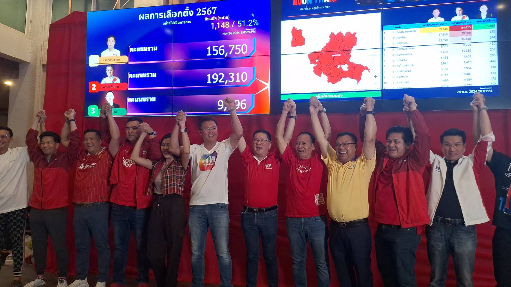 "ศราวุธ" จากเพื่อไทยประกาศชัยชนะว่าที่นายกอบจ.อุดรธานี