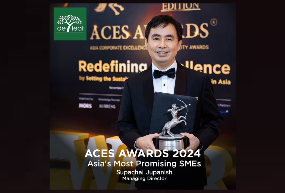 “De Leaf” สุดยอดแบรนด์ไทย คว้ารางวัลระดับเอเชีย “Asia's Most Promising SMEs”