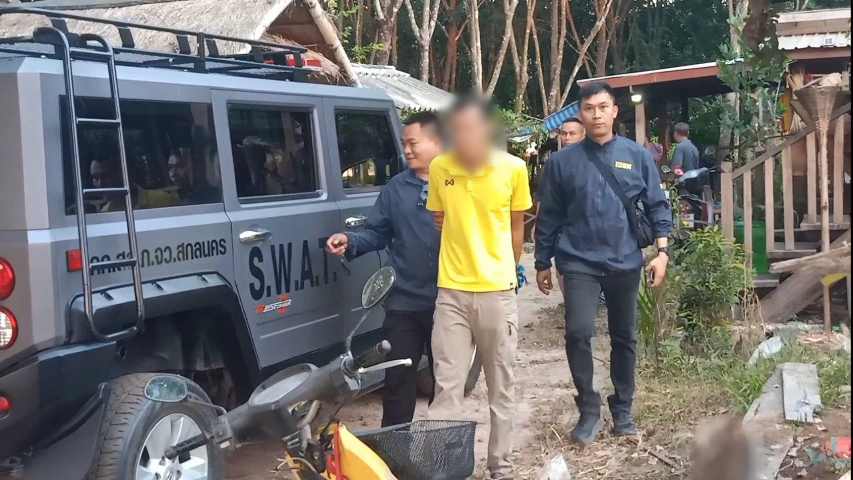 สกลนคร ตำรวจเชื่อมั่นหลักฐานจับปล้นไม้พะยูง "ไอ้อาท" ไม่รอด