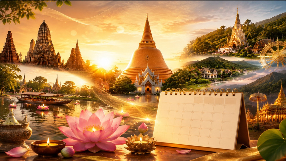 สูตรลับลา 1 วัน ได้หยุดยาว 5 วัน! กางปฏิทินสิ้น พ.ค. พร้อม 5 พิกัดเที่ยวไหว้พระวันวิสาขบูชา