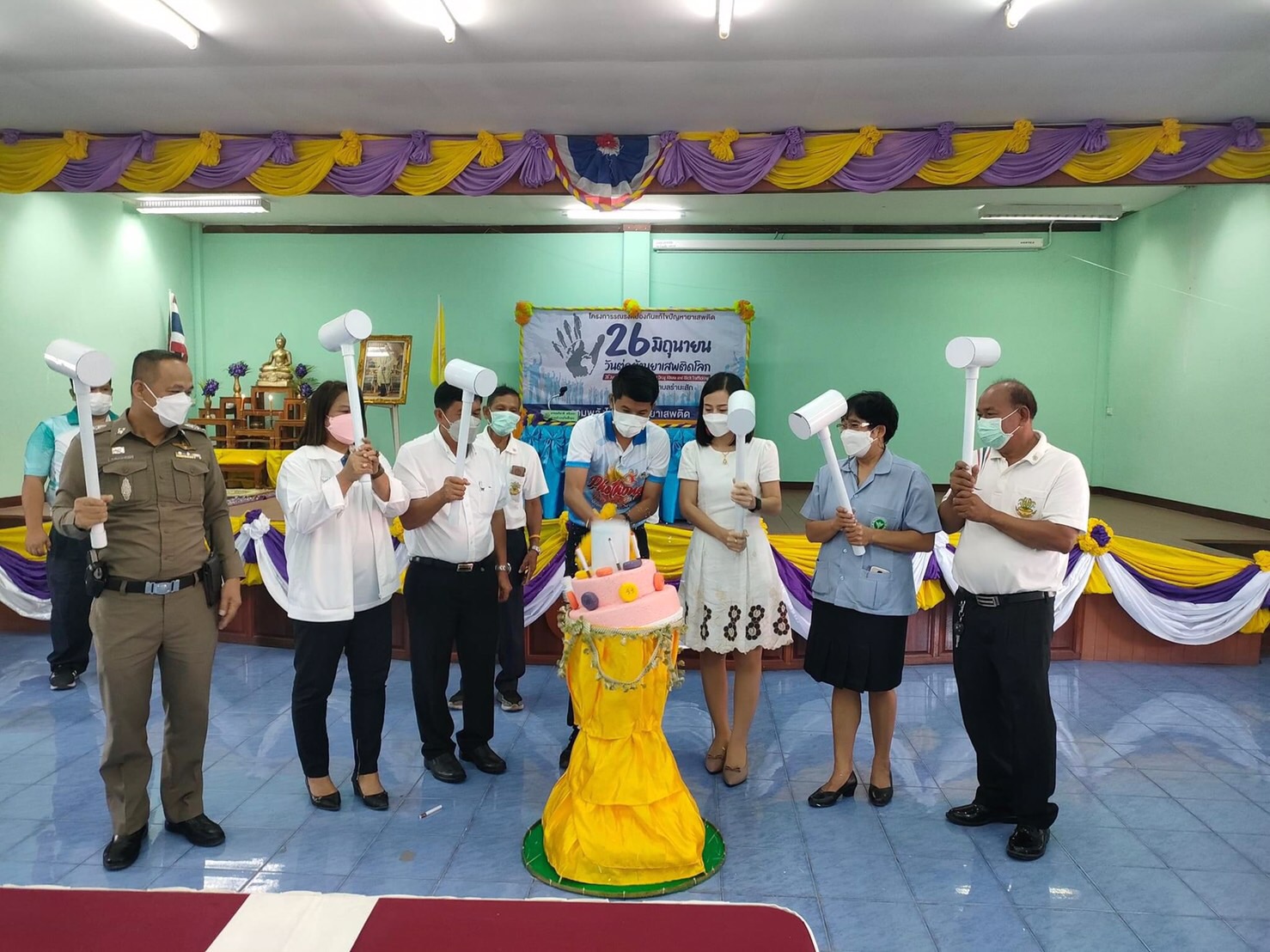 ทต.รำมะสัก จัดโครงการรณรงค์ป้องกันแก้ไขปัญหายาเสพติด เสริมสร้างพื้นที่ทำกิจกรรมเชิงบวก