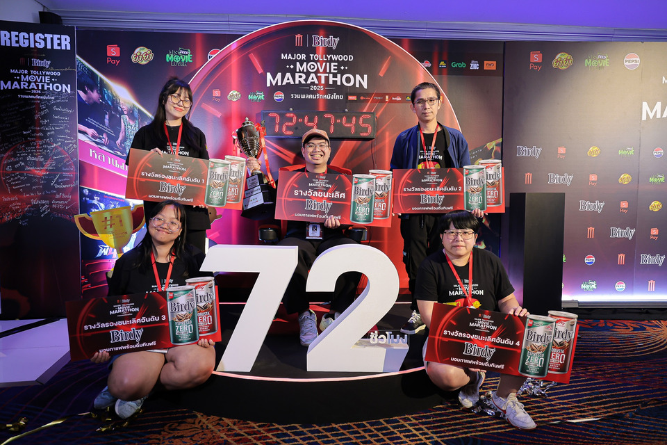 เมเจอร์ ซีนีเพล็กซ์ กรุ้ป มอบรางวัลผู้ชนะเลิศการแข่งขัน “MAJOR TOLLYWOOD MOVIE MARATHON 2025”