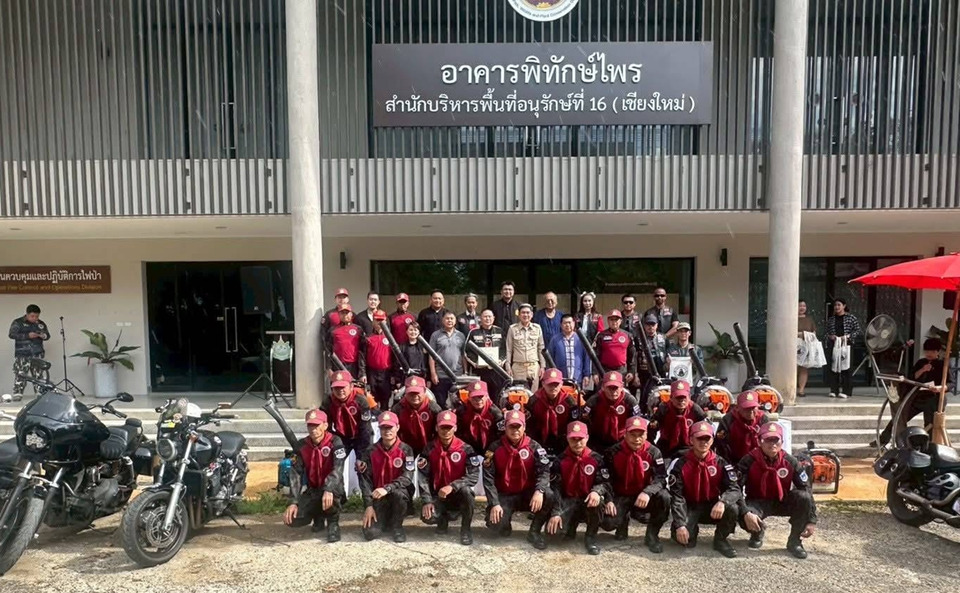 เชียงใหม่รับมอบเครื่องเป่าลมซ่อมแล้ว เสริมภารกิจดับไฟป่า สบอ.16-จิตอาสาร่วมหนุน