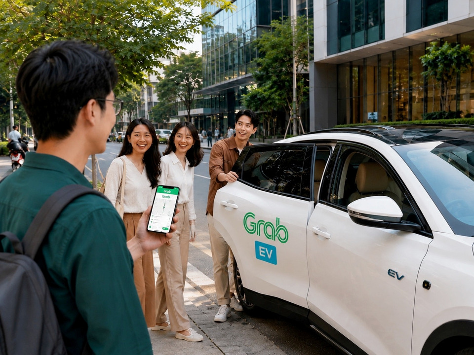 แกร็บ ส่งฟีเจอร์ Group Ride อัปเกรดบริการ Grab EV ชวนใช้คาร์พูล-นั่งรถอีวี ลดคาร์บอน หนุนสิ่งแวดล้อม