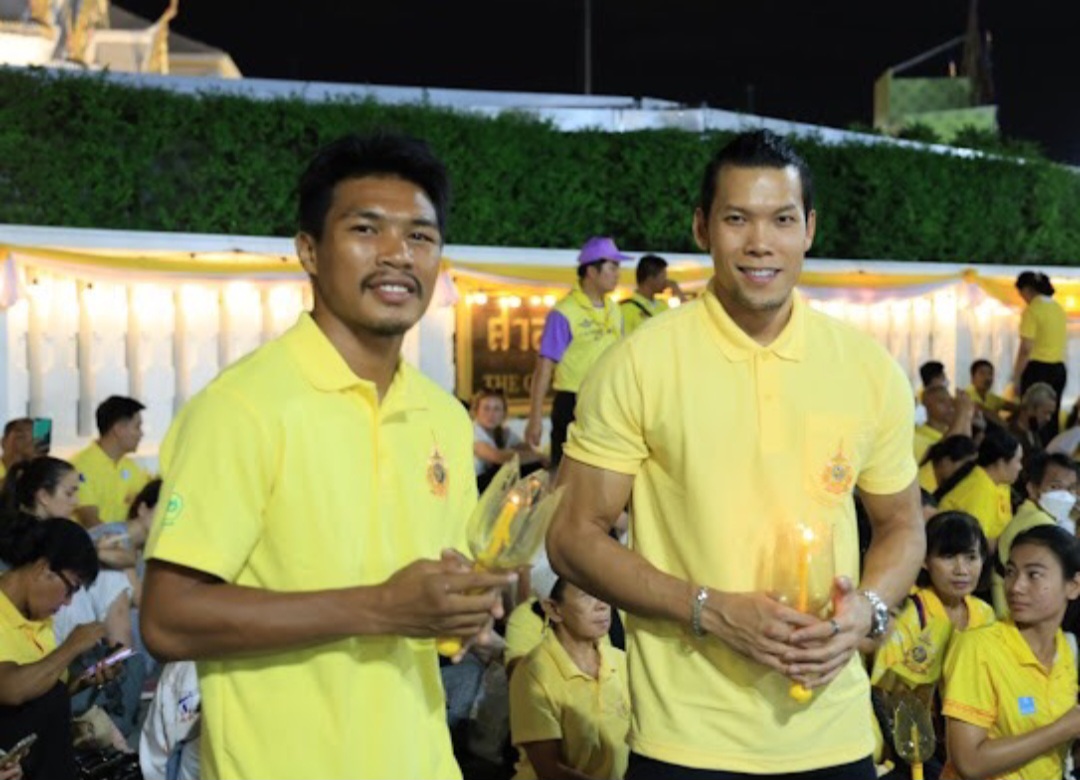 “กวินทร์-วันเฉลิม” ตัวแทนนักกีฬาไทยเผยความประทับใจ ร่วมจุดเทียนถวายพระพรชัยมงคล ระบุคนไทยรักสถาบัน
