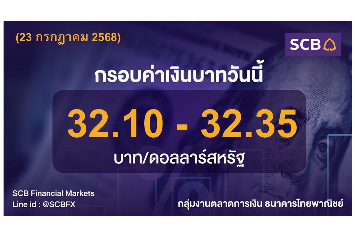 SCB ชี้ค่าเงินบาทวันนี้เคลื่อนไหว 32.10-32.35 บาท/ดอลลาร์ สหรัฐฯเก็บภาษีญี่ปุ่น 15%