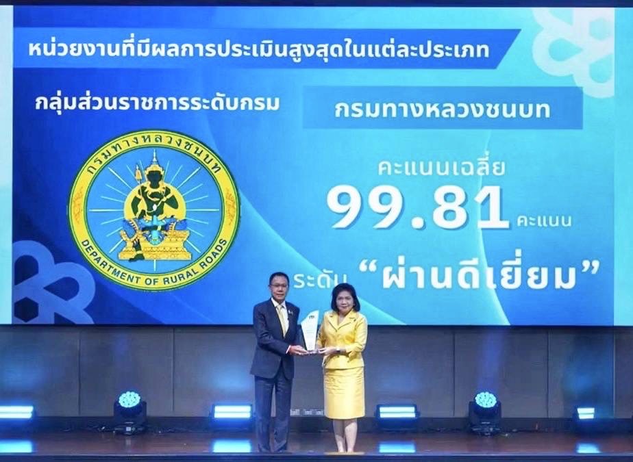 ทช.คว้าคะแนน ITA 99.81 สูงสุดอันดับ 1 ของประเทศ ประเภทกลุ่มส่วนราชการระดับกรม จาก ป.ป.ช.