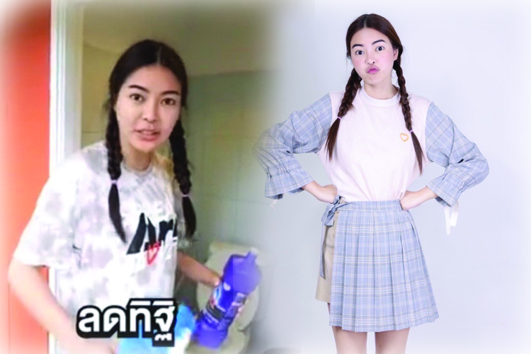 หัวใจนักบุญ !!! "เอวา ปวรวรรณ" สลัดลุคทุกสิ่งตั้งใจจริงสวมเสื้อยืด ทำความสะอาดขัดห้องน้ำวัด