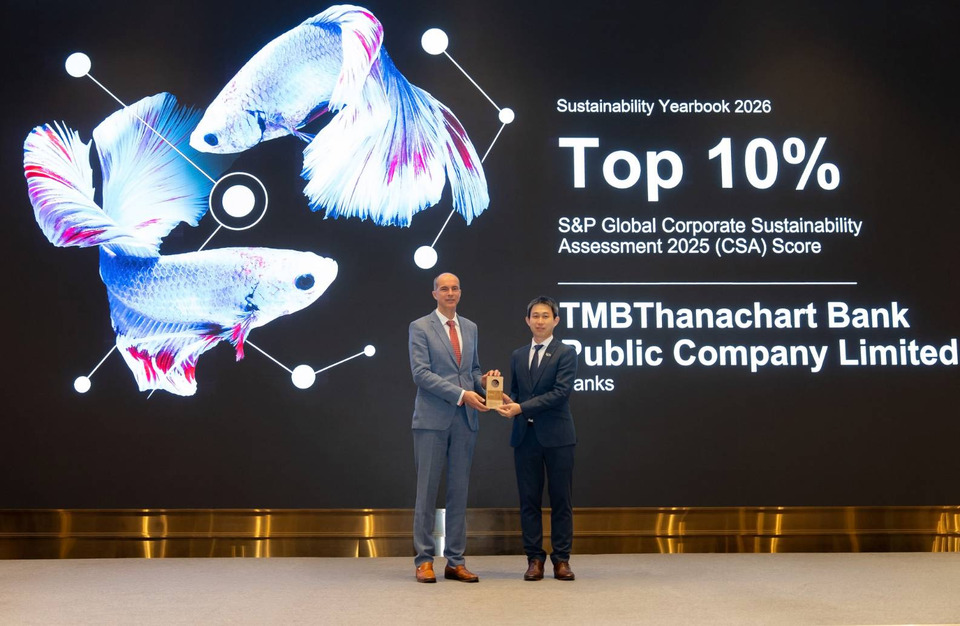 ทีทีบี ติดอันดับคะแนน Top 10% ทำเนียบ S&P Global Sustainability Yearbook 2026 ชูธง “ธนาคารเพื่อความยั่งยืน” บนเวทีโลก