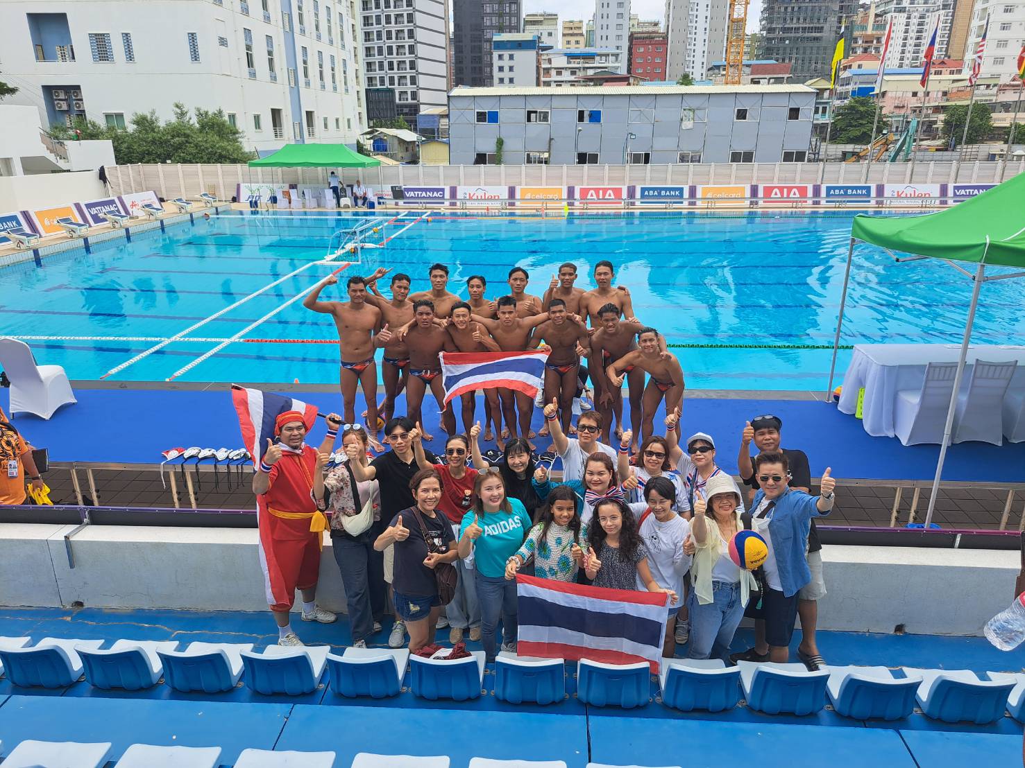 "ทัพโปโลน้ำชาย" ฟอร์มแรงต่อเนื่อง อัดมาเลเซีย 19-4 ศึกซีเกมส์ที่กัมพูชา 