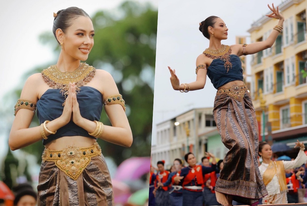สวยสะกด! "แซมมี่" รำบวงสรวงพญาศรีสัตตนาคราช
