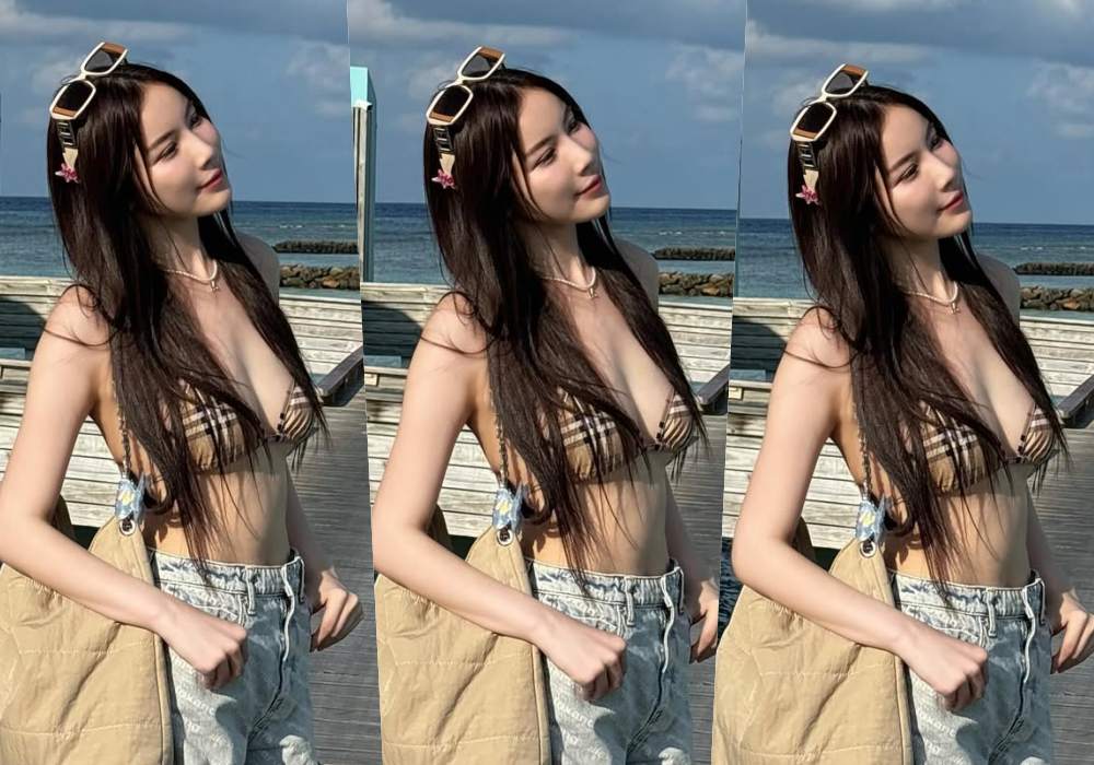 มัสดีฟเดือด! "มุก วรนิษฐ์" สวยเซ็กซี่ในชุดบิกินีริมทะเล 
