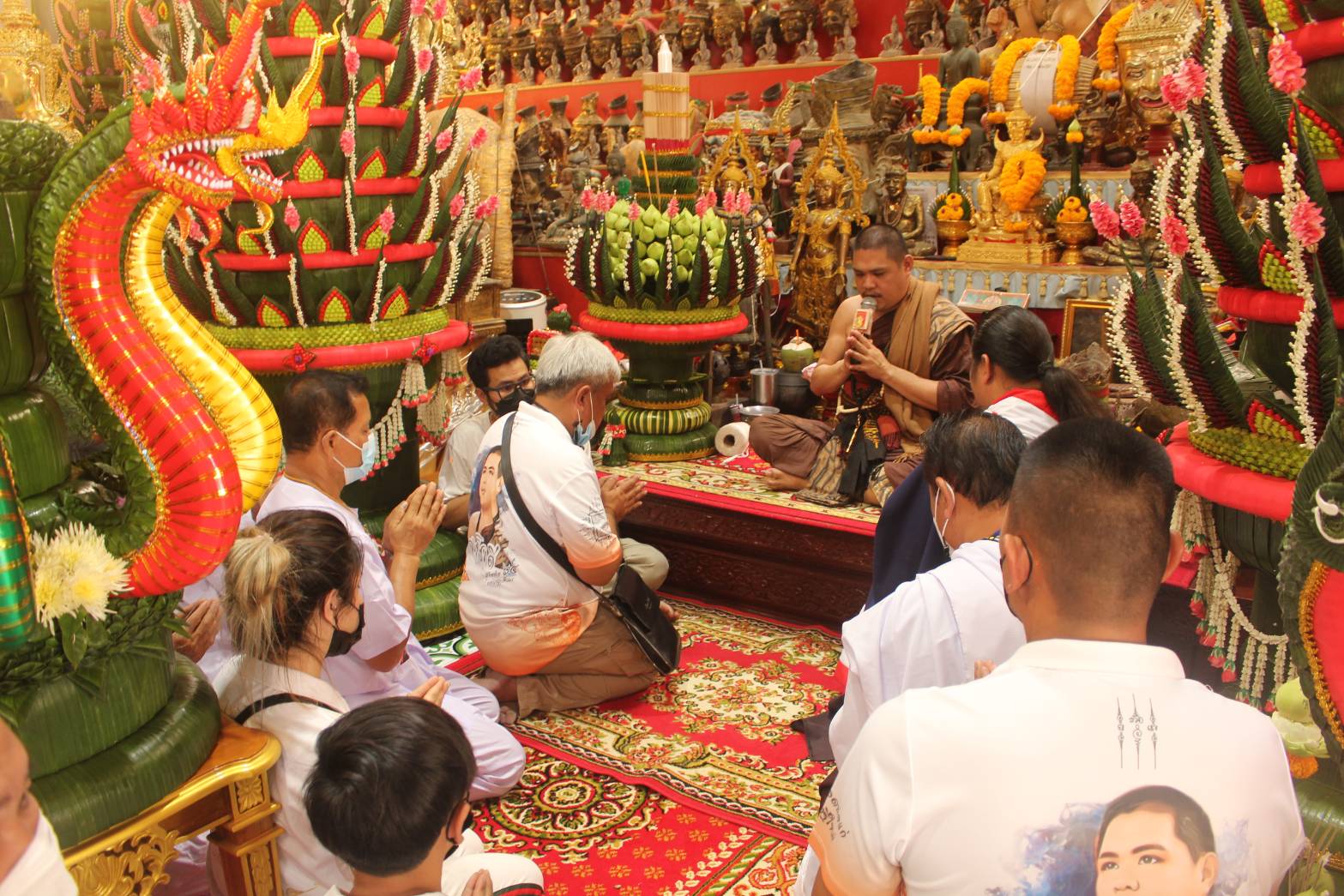 ฤาษีเณรจัดพิธีครอบเศียรปู่พรหมเมศในงานไหว้ครูประจำปี 