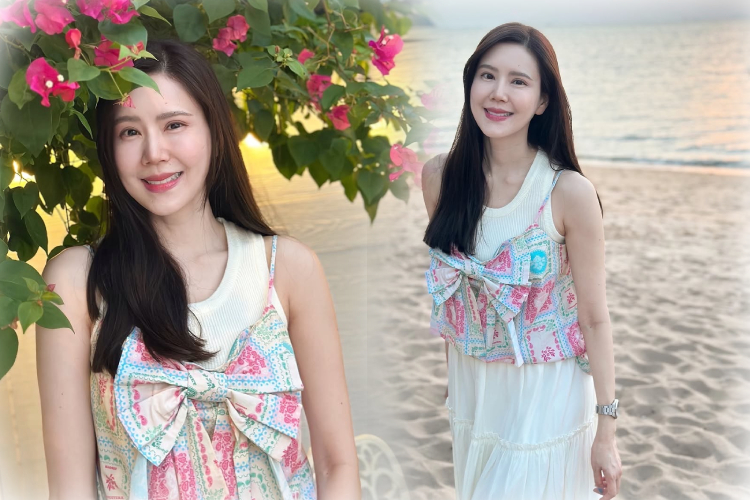 ส่องชุด "เจี๊ยบ พิจิตตรา" ใส่ไปเที่ยวทะเล ไม่เน้นเซ็กซี่ แต่น่ารักจนใจว้าวุ่น