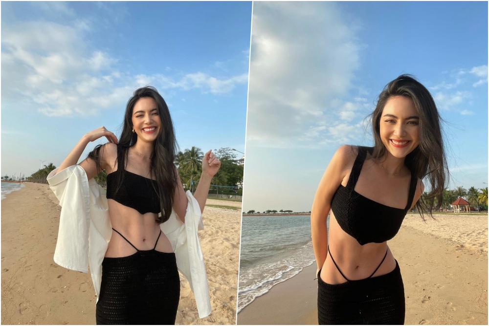 'ใหม่ ดาวิกา' ปังไม่ไหว! อวดเอวเอสริมทะเล เห็นแล้วใจสั่นแรง