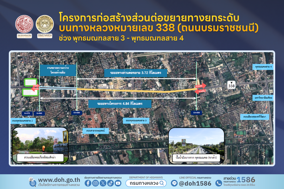 ทล. ยืนยันถนนบรมราชชนนี (สาย 3 - 4) สัญจรปกติ ไร้แผนปิดจราจร 100% ย้ำ "รอคืนผิวจราจร M82 บนถ.พระราม 2 ก่อนเริ่มงานก่อสร้างต่อขยาย"