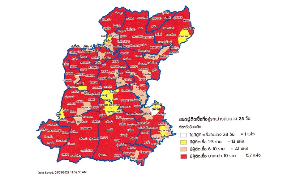 ร้อยเอ็ดยังปิดสถานที่เสี่ยง และห้ามดื่มสุราในห้างป้องกันโควิด