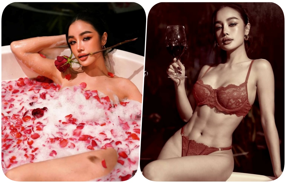 หัวใจจะวาย! "กระแต" โนบรา อวดเซ็กซี่ รับวาเลนไทน์