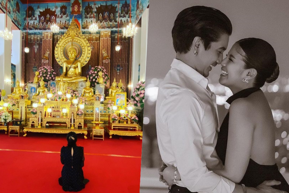 "ดีเจแมน" โพสต์ภาพ "ใบเตย" ไหว้พระพร้อมลงแคปชั่นซึ้ง