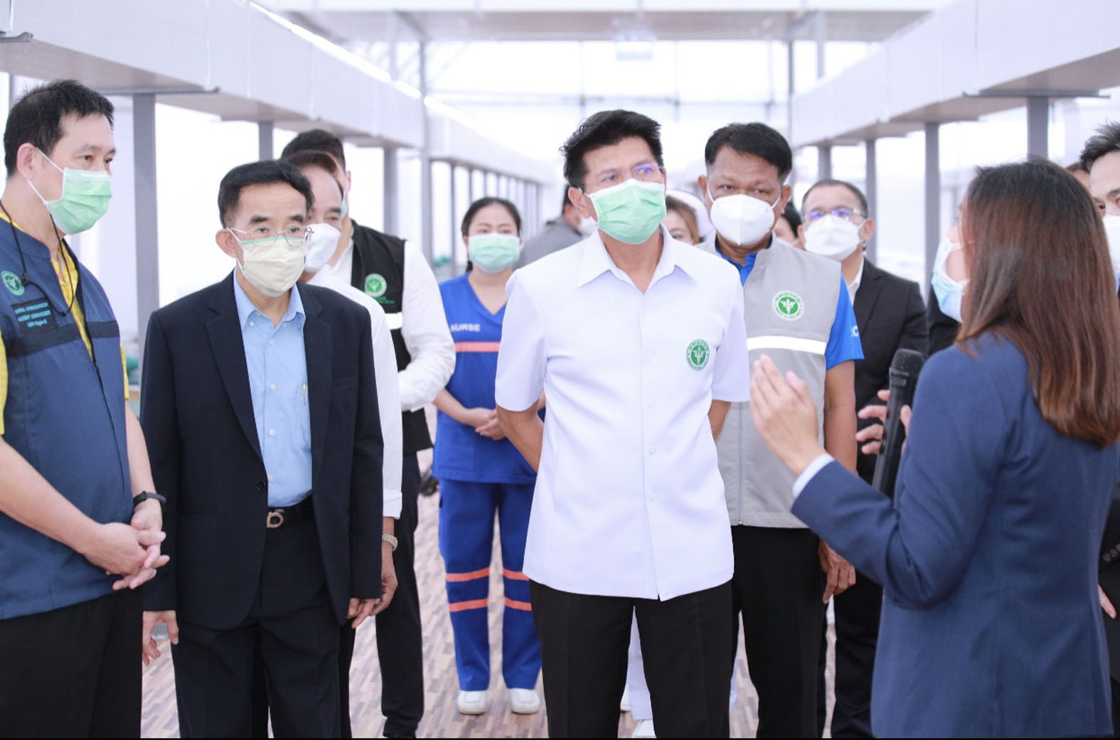 รมช.สาธารณสุขลงพื้นที่ตรวจความพร้อมโรงพยาบาลสนาม ในพื้นที่บางแก้ว 