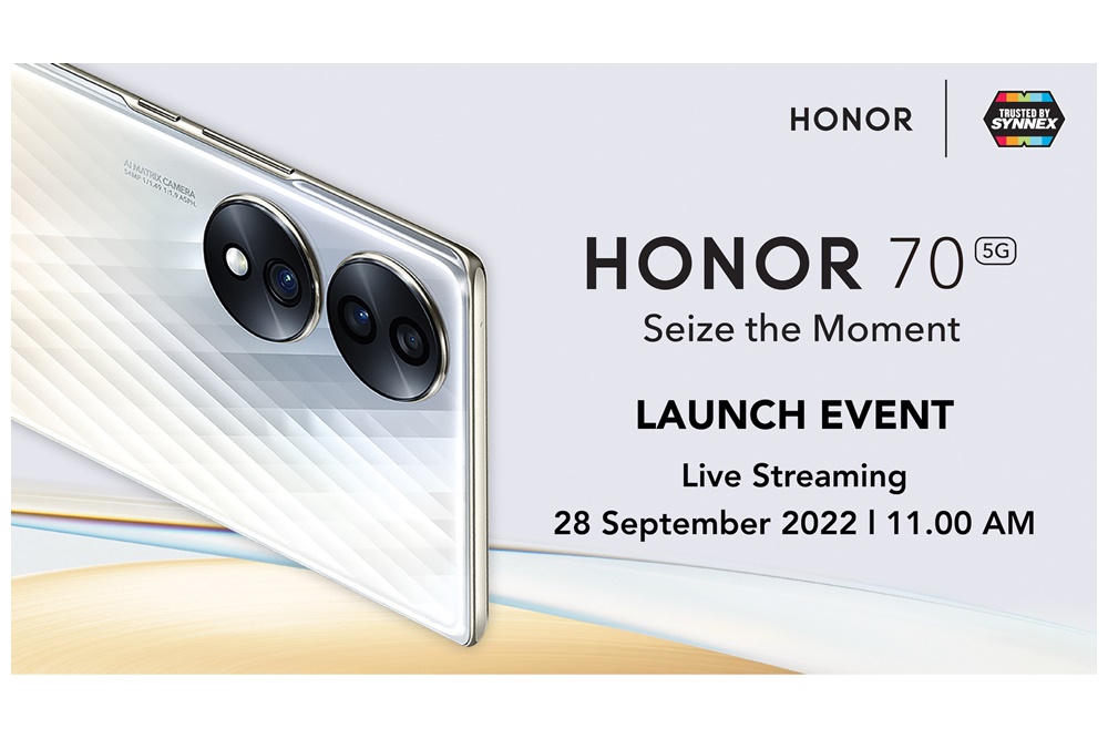 HONOR เตรียมเปิดตัว “HONOR 70” สมาร์ทโฟนสุดยอดนวัตกรรมกล้อง โดนใจสาย Vlog พร้อมขนผลิตภัณฑ์ครอบคลุมครบจบที่แบรนด์เดียว พบกัน 28 ก.ย.นี้