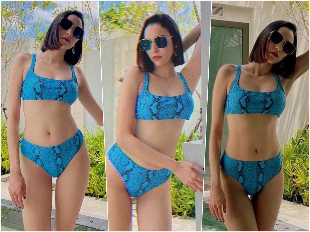 คุณแม่ลูกหนึ่ง "หยาดทิพย์" โชว์หุ่นแซ่บผ่านบิกินีสีเขียวเทอร์คอยส์ ลายงู 