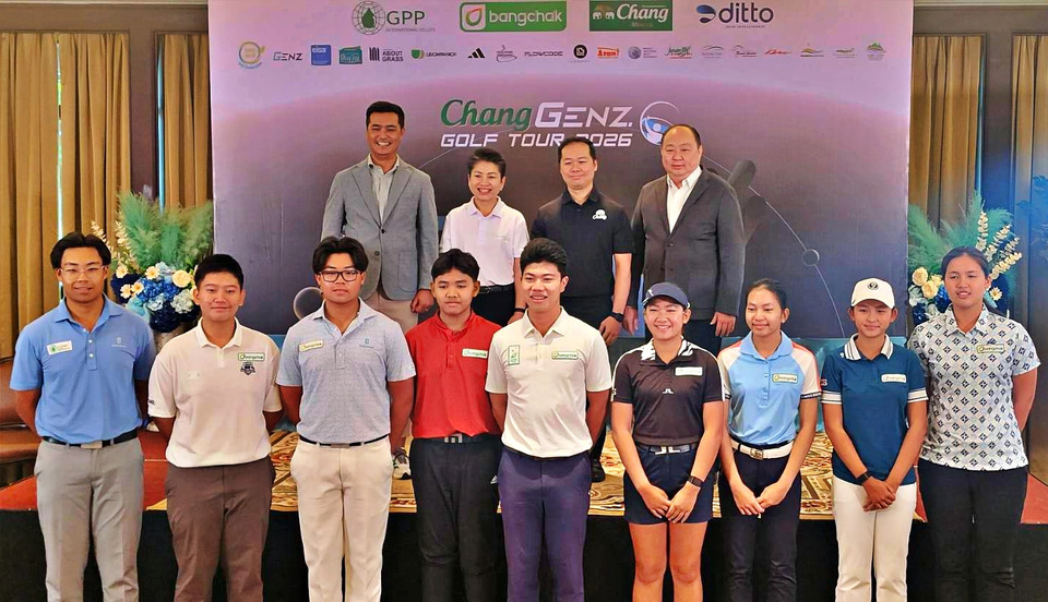 "ช้าง-บางจาก-ดิทโต้-จีพีพี" ผนึกกำลังเปิดฤดูกาล 2026 ก้าวสู่ปีที่ 5 "Chang-GENZ Golf Tour" ปั้นนักกอล์ฟเยาวชนไทยสู่ทำเนียบโปรระดับโลก