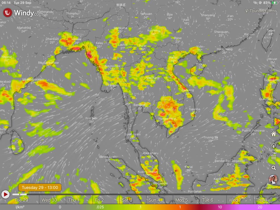 ร่องมรสุมพาดผ่านภาคกลาง บ่าย-ค่ำฝนฟ้าคะนอง 