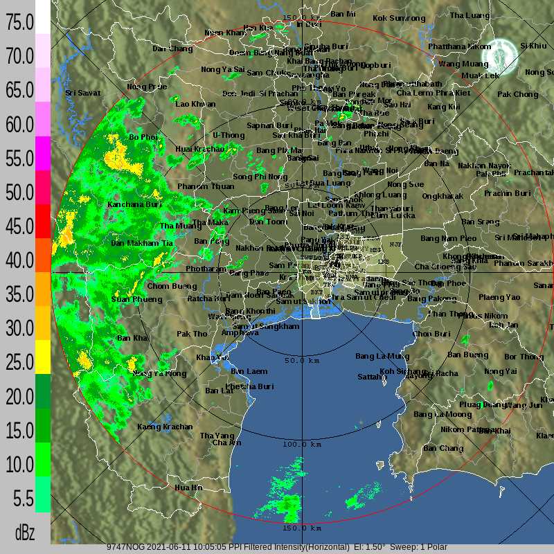 ลุ้น! กลุ่มฝนจากทิศตะวันตกเข้ากทม. ดับร้อนช่วงบ่ายนี้