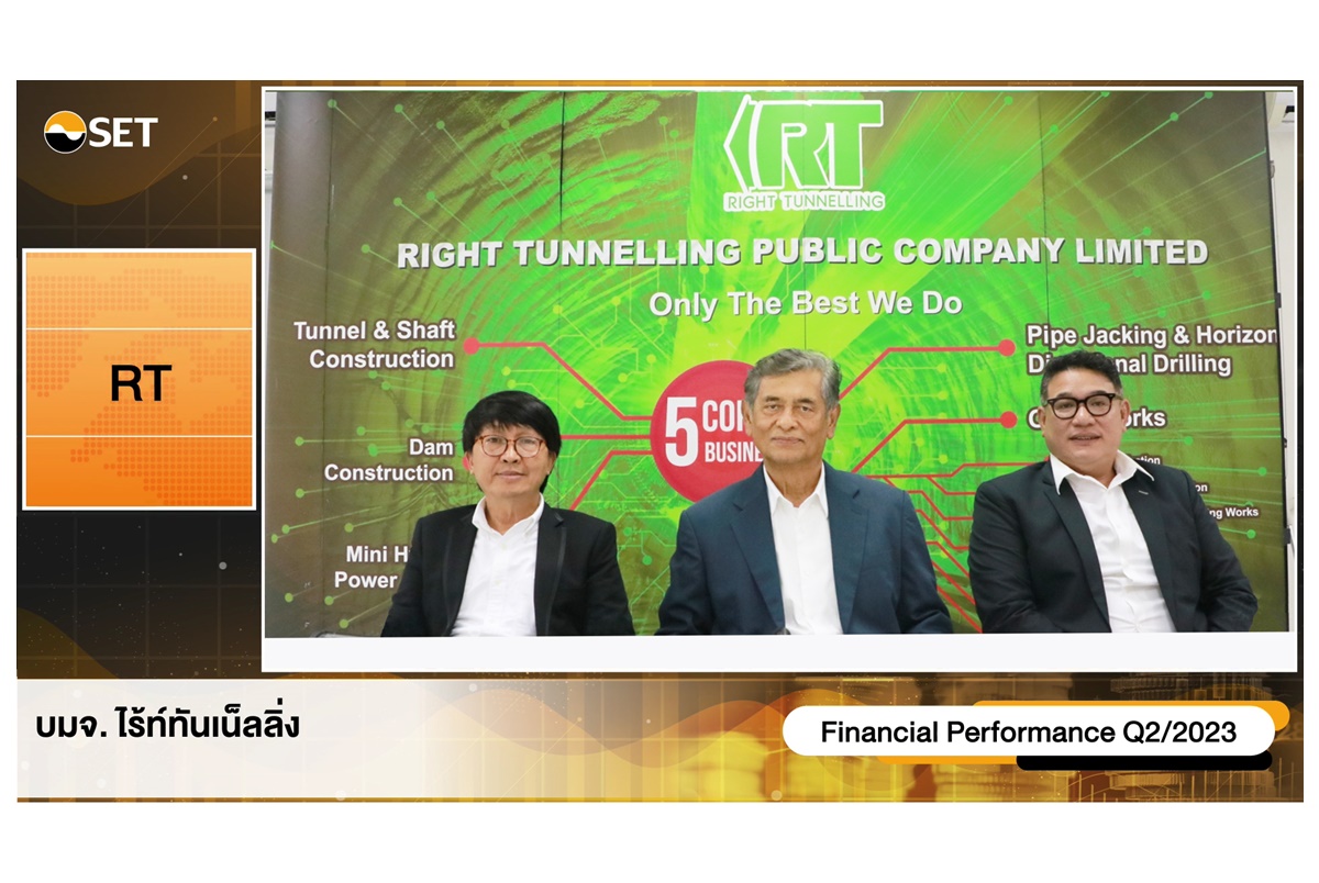 RT เผยงบครึ่งปีแรก รายได้รวม 831.92 ล้านบาท ทิศทาง Q3/66 เติบโตดี เร่งเข้าพื้นที่ก่อสร้างตามแผน