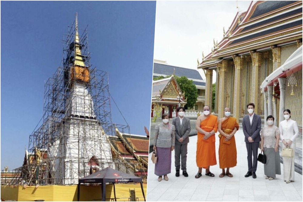 สวยใจบุญ! 'เบลล่า' ทำบุญถวายทองคำ หุ้มปลียอดพระธาตุเชิงชุม