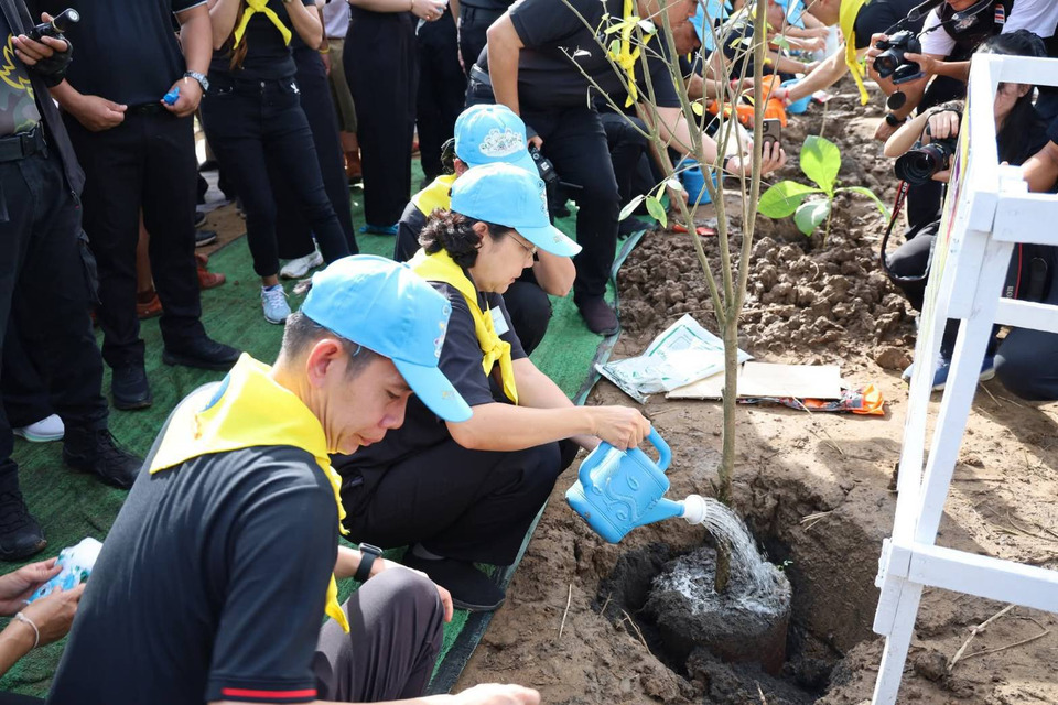 จิตอาสากาญจนบุรีปล่อยพันธุ์สัตว์น้ำ–ปลูกต้นไม้–กำจัดผักตบชวา ถวายพระราชกุศล "สมเด็จพระนางเจ้าฯ พระบรมราชินี"           