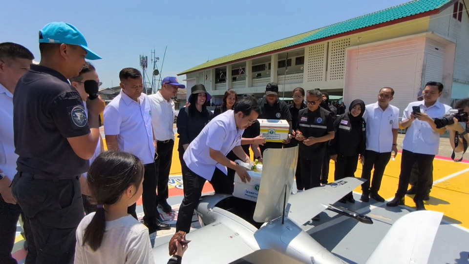 พังงาทดสอบโดรนขนส่งยา “Medical Drone” สู่เกาะปันหยี ยกระดับบริการแพทย์พื้นที่ห่างไกล