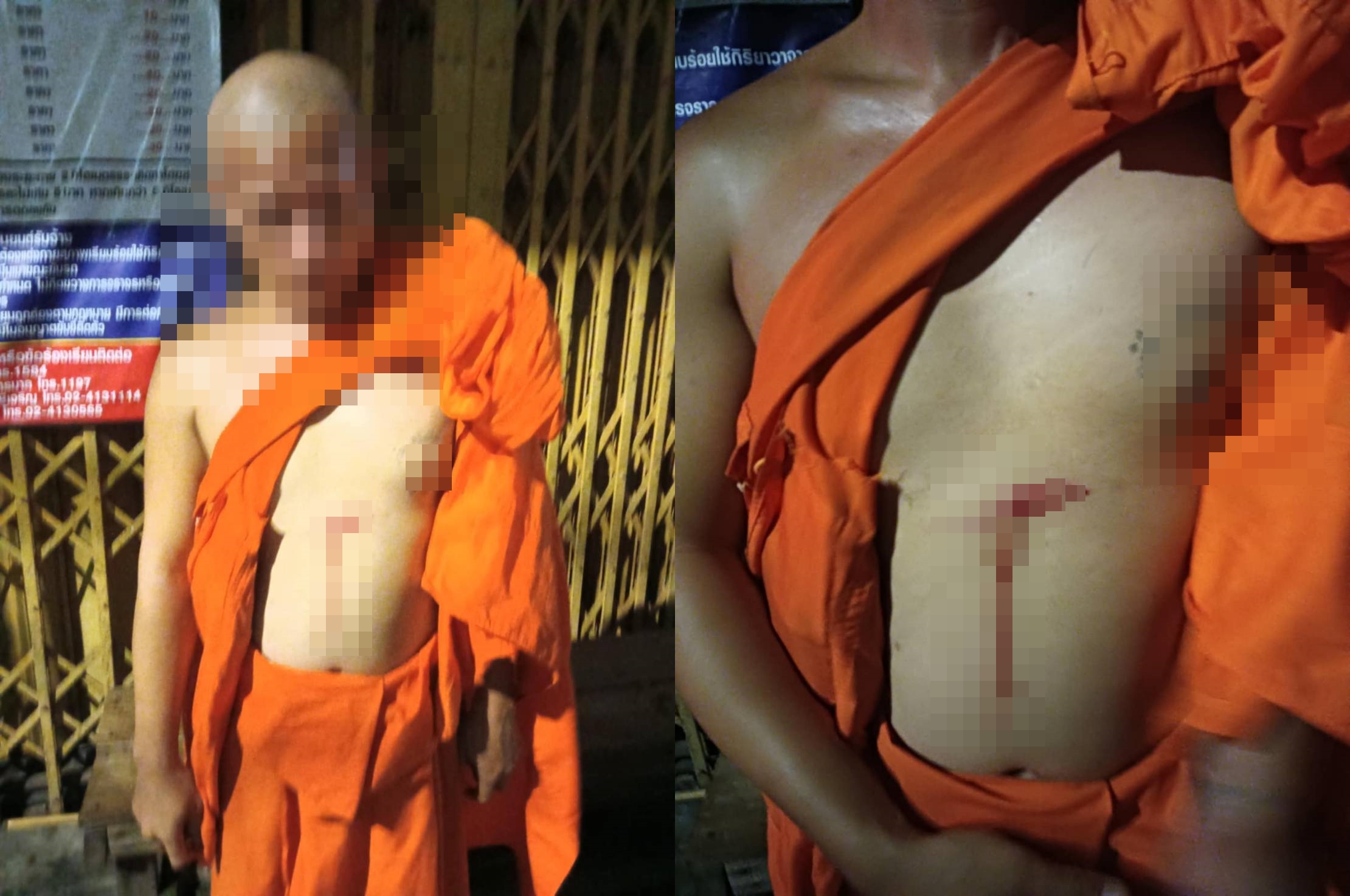 พระลูกวัดดัง เด็กวัดเมาเคาะประตูแทงบาดเจ็บคากุฏิกลางดึก