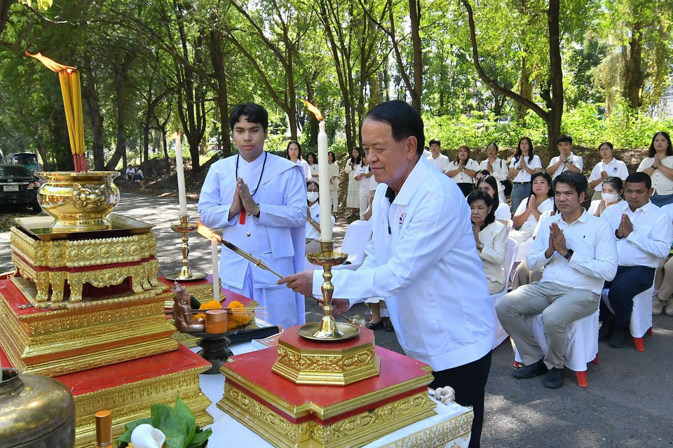 โรงเรียนสาธิต มหาวิทยาลัยศิลปากร จัดพิธีบวงสรวงการปรับปรุงและพัฒนาพื้นที่ 
