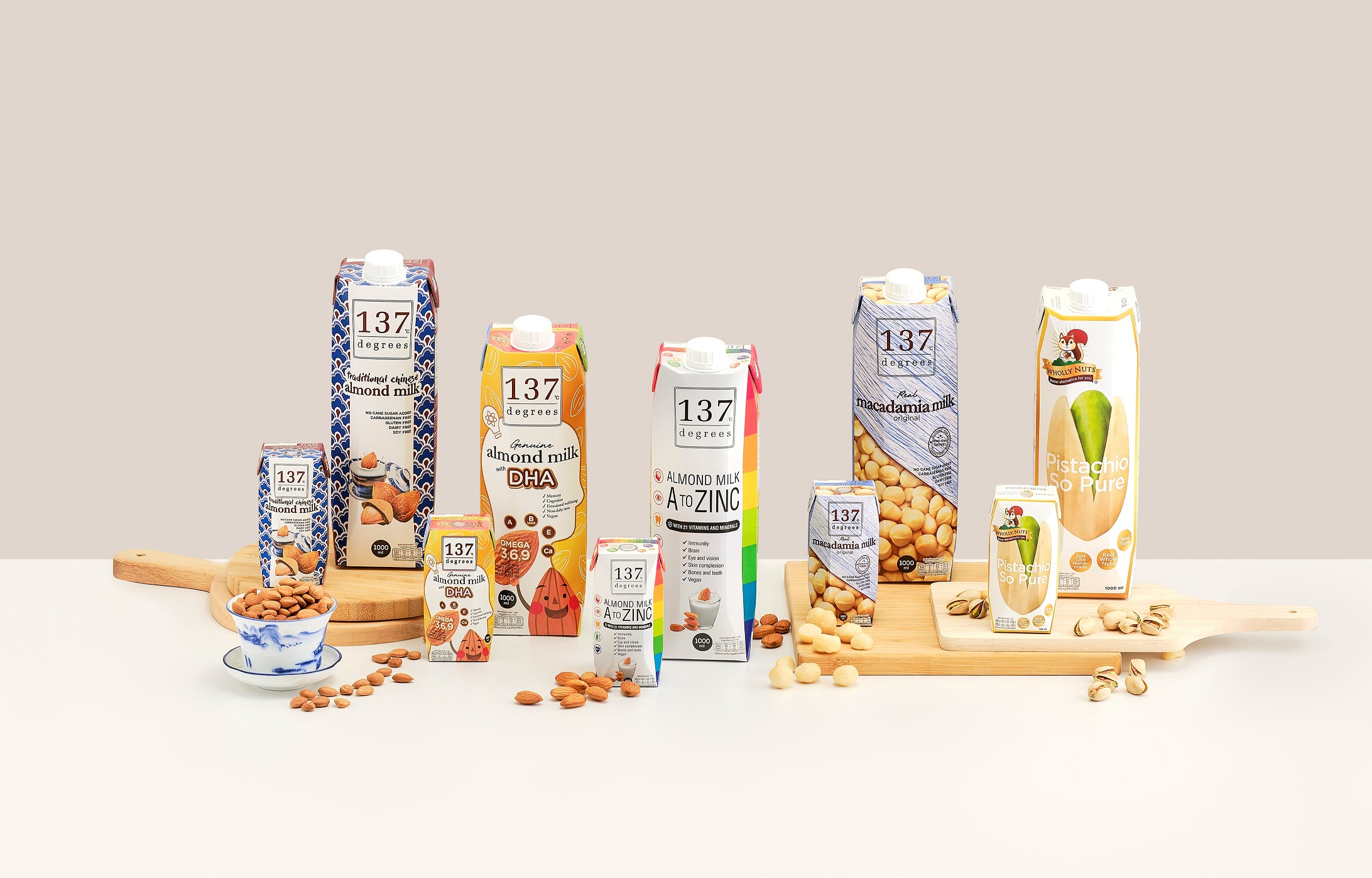 137 ดีกรี สร้างปรากฏการณ์ใหม่ตลาดนมทางเลือกอีกครั้ง ส่งนวัตกรรมนมอัลมอนด์สูตร A to Zinc และสูตร DHA ตอบโจทย์สุขภาพดีมาพร้อมความอร่อย
