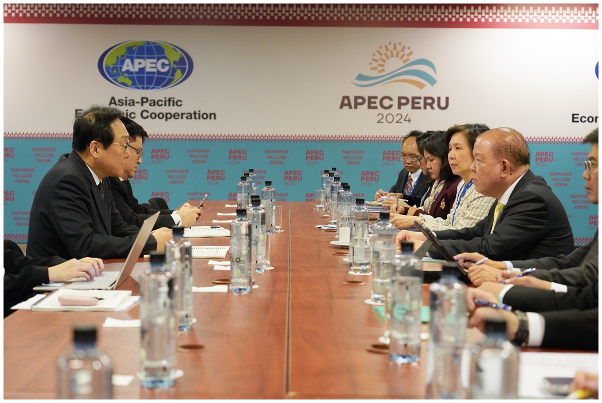 ไทยเนื้อหอม! "พิชัย" ถกเกาหลีใต้ที่เปรู มั่นใจตัวเลขลงทุนอุตฯไฮเทค EV-PCB ในไทยเพิ่มสูงขึ้น