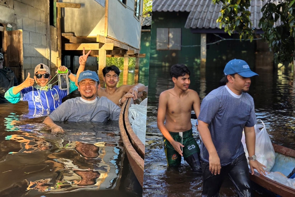 "เมธี ลาบานูน" ลุยน้ำปันสิ่งของช่วยผู้ประสบภัยน้ำท่วม