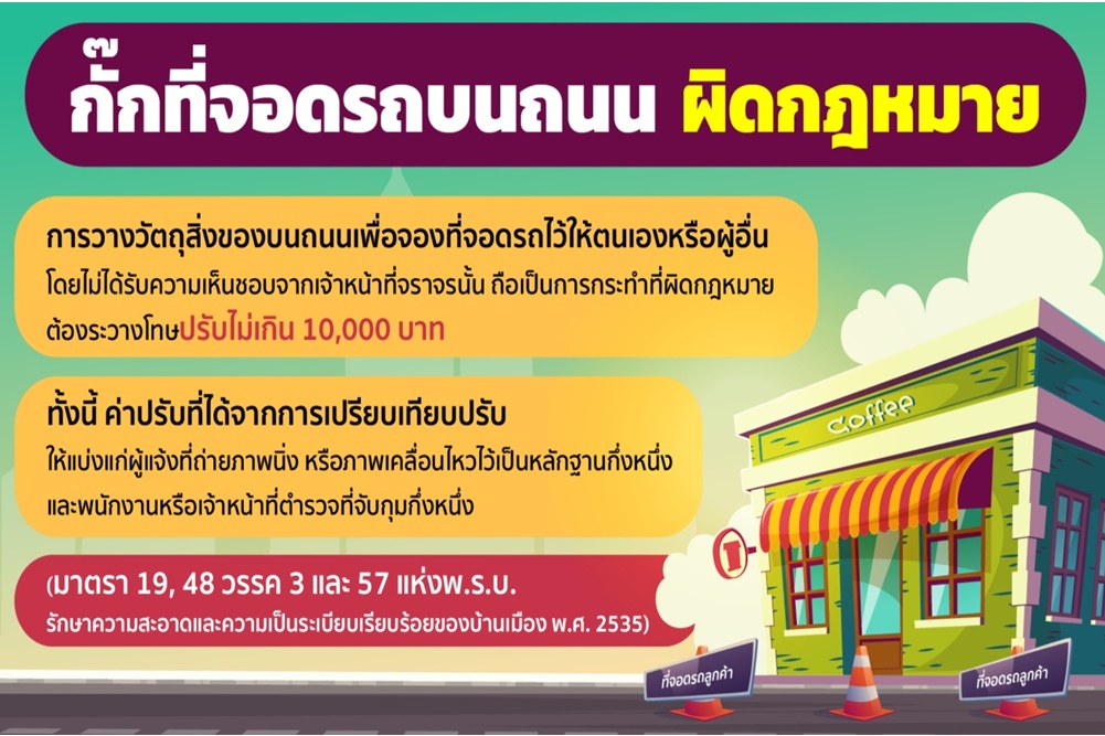 อย่าหาทำ! สายจอง สายกั๊ก ที่จอดรถบนถนน ระวังเสียเงินหมื่น