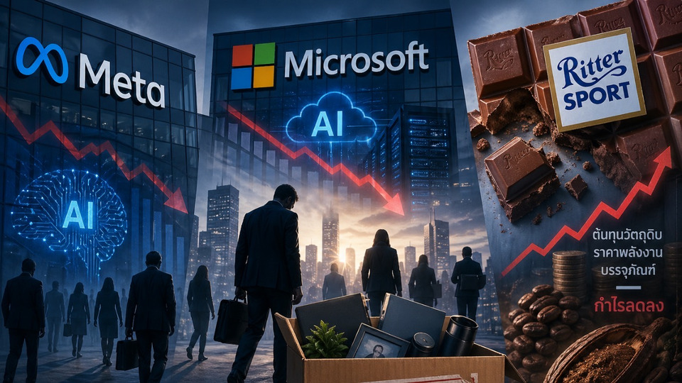 ยักษ์เทค-แบรนด์ดังเขย่าทัพ! Meta-Microsoft-Ritter Sport เลิกจ้างรับยุค AI