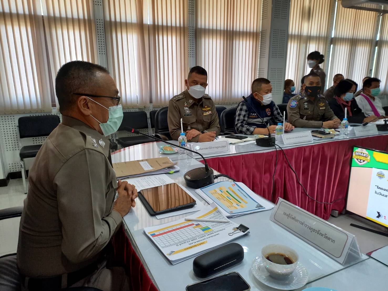 รองผู้การตาก ประชุม MAESOT SMART SAFETY ZONE 4.0 จัดตั้งเครือข่ายป้องกันอาชญากรรมในพื้นที่ BIG-6
