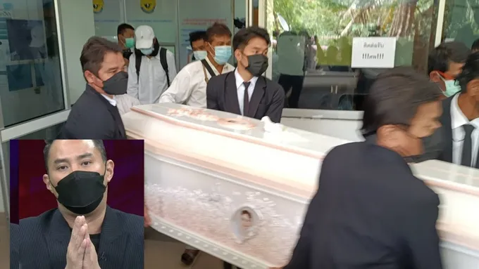 "ปอ-โรเบิร์ต-กระติก-จ๊อบ" วางดอกไม้ร่ำลา "แตงโม" ครั้งสุดท้าย