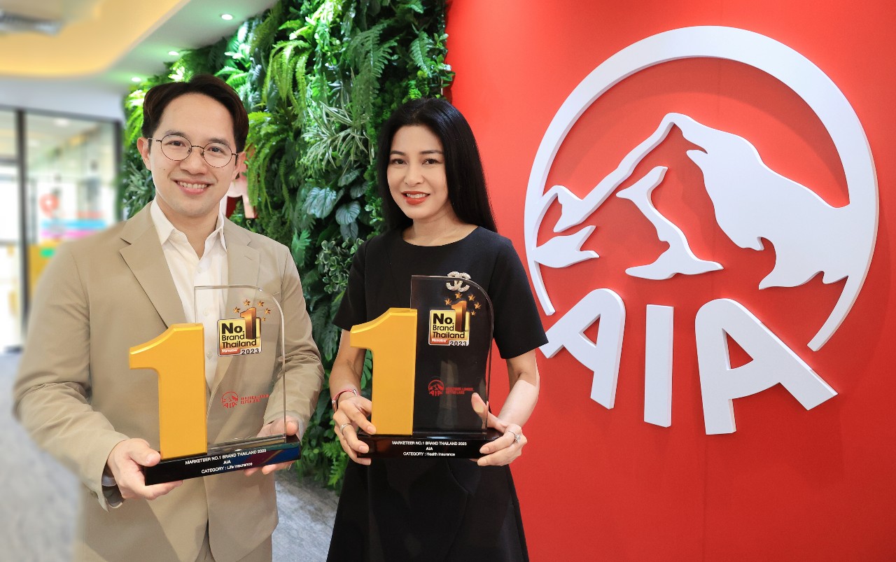 เอไอเอ ประเทศไทย คว้ารางวัล “Marketeer No.1 Brand Thailand 2023” ต่อเนื่องเป็นปีที่ 12