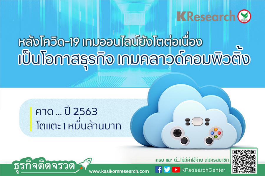 โควิดคลี่คลาย เกมออนไลน์ยังโตต่อเนื่อง ชี้เป็นโอกาสธุรกิจเกมคลาวด์คอมพิวติ้ง    