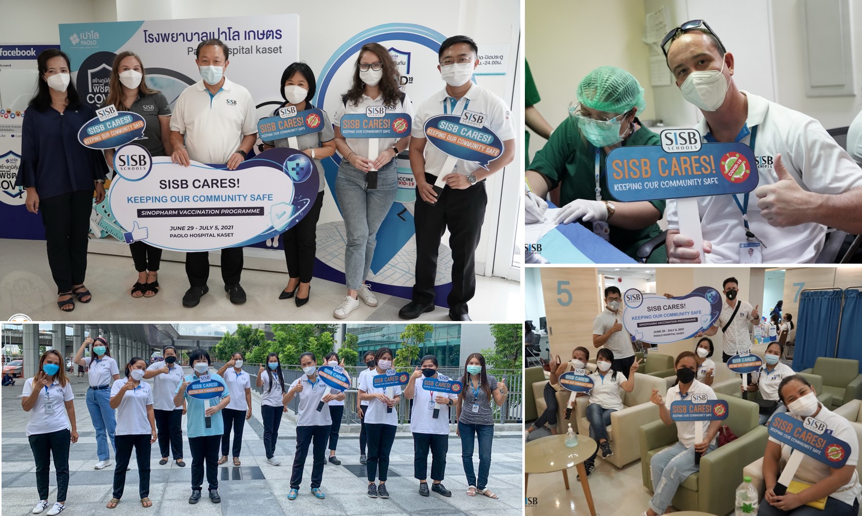 “SISB” ร่วมสนับสนุนฉีดวัคซีนโควิด-19 ให้กับครูและบุคลากรของโรงเรียน