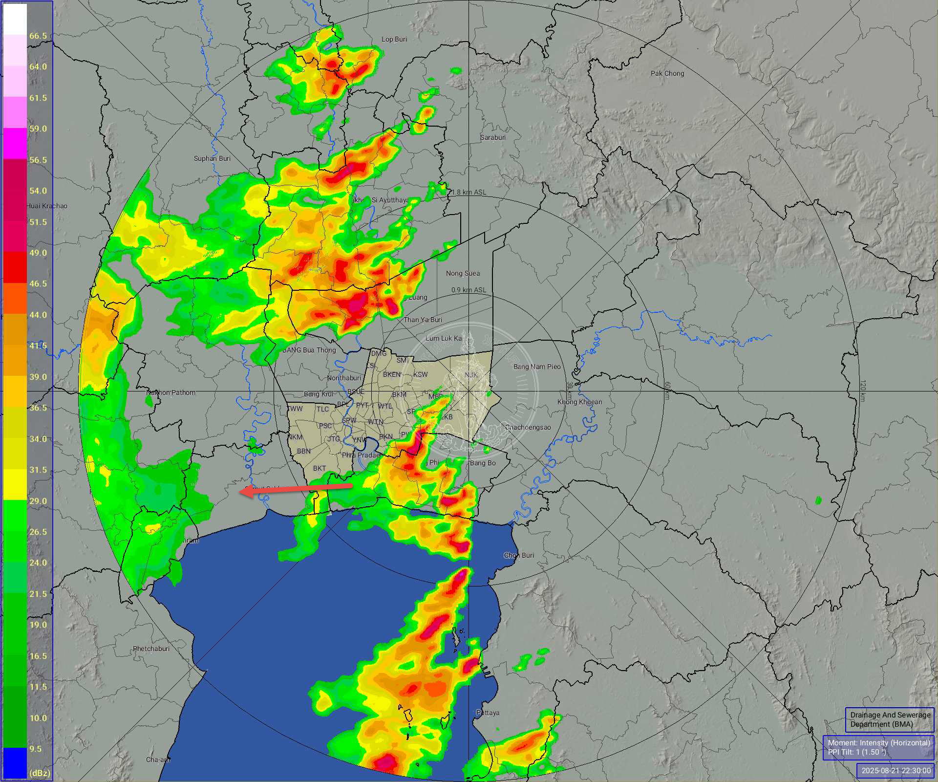 กทม.ฝนตกเล็กน้อยแน้วโน้มคงที่ สูงสุดประเวศ 5.0 มม.