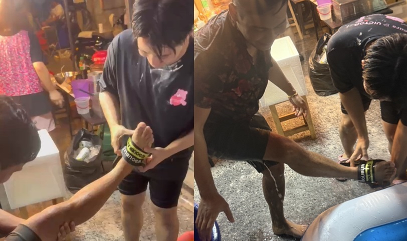 'รองเท้ากินขา'ระบาดหนักสงกรานต์ขอนแก่นนักท่องเที่ยวช่วยกันคนละไม้คนละมือทั้งฮาทั้งเขิน